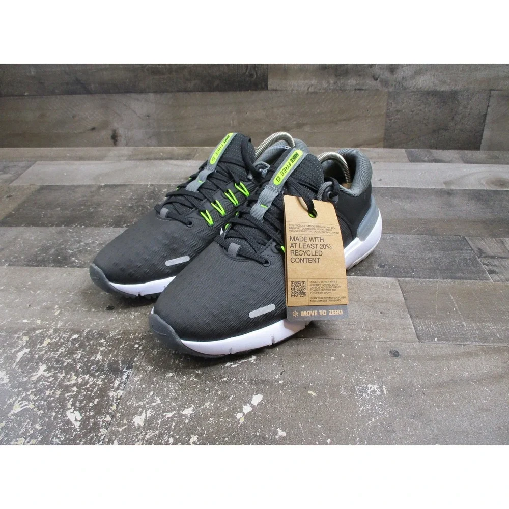 Nike Free G Running Shoes Mens Size 9 Black Gray White Volt Sneakers FN0332-001
